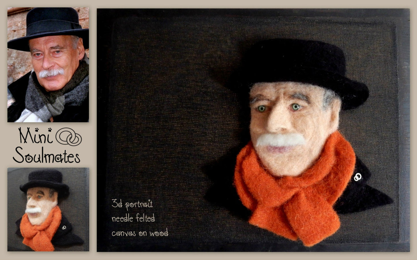 3d art portrait wool replica
