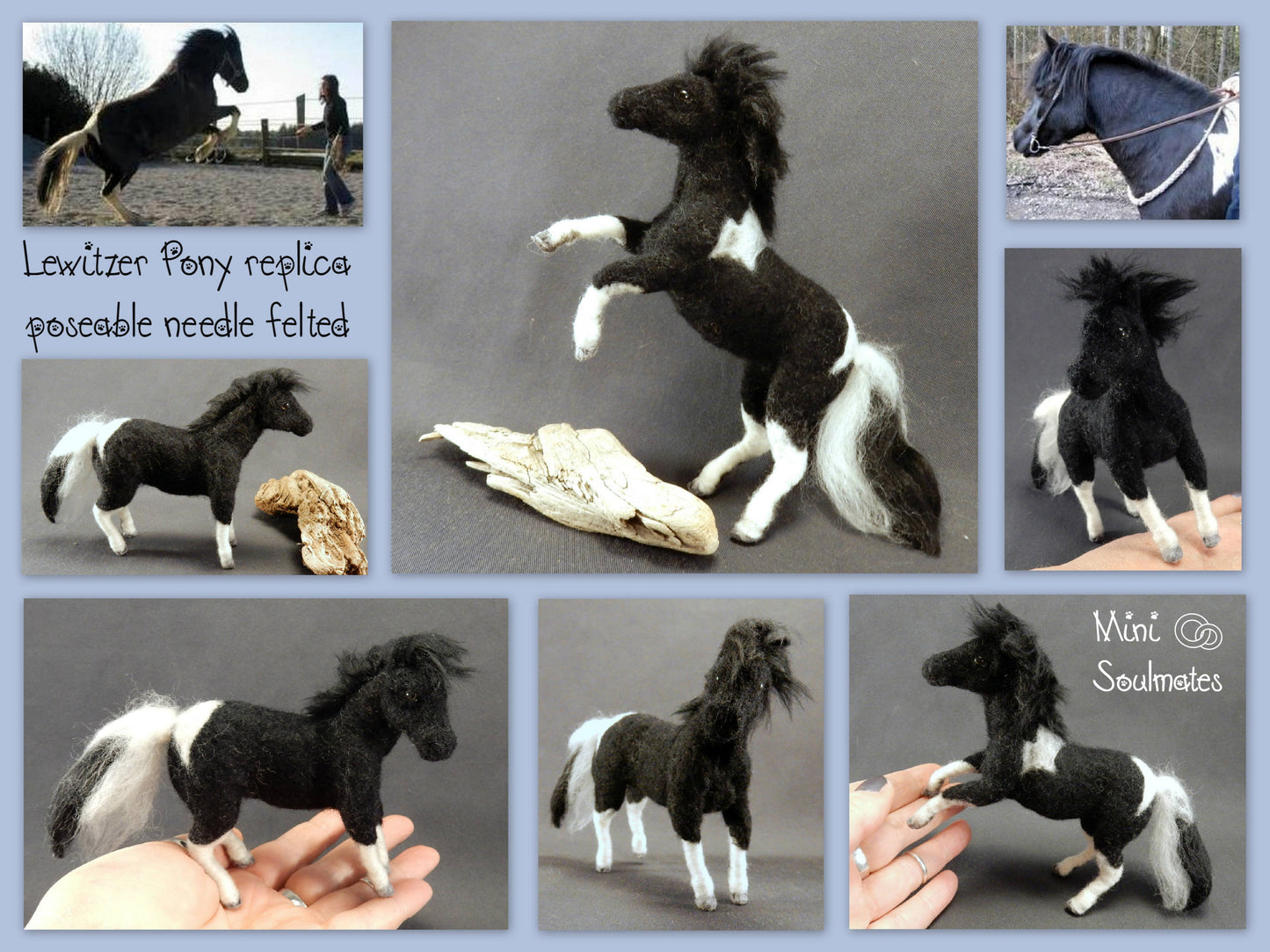 needle-felted horse Criollo miniature