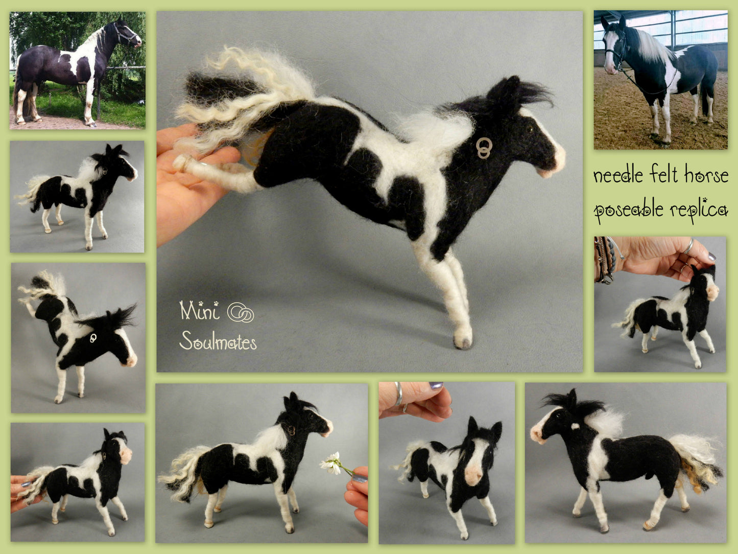 needle-felted horse Criollo miniature