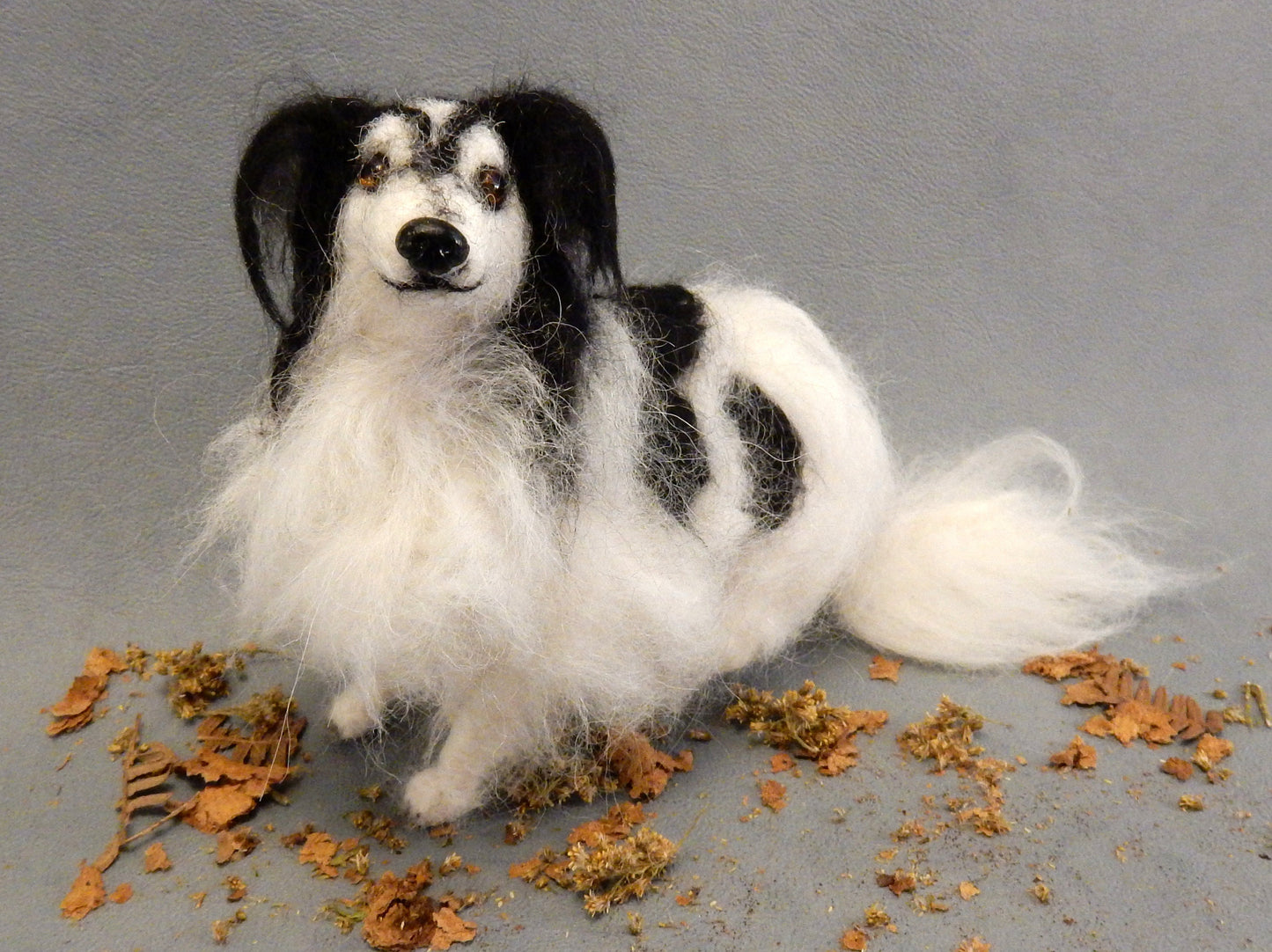 Aussie needle-felted dog miniature