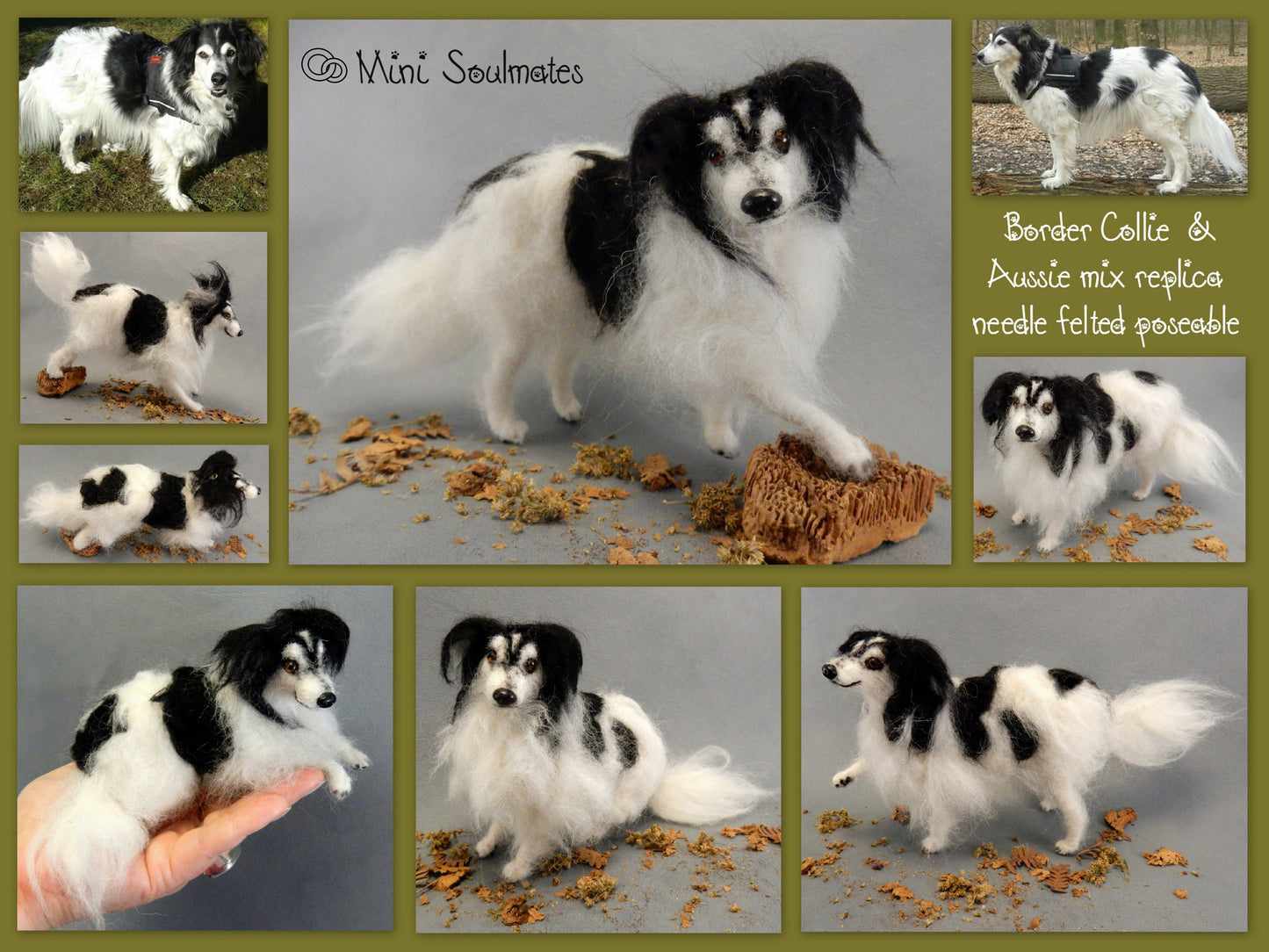 Aussie needle-felted dog miniature