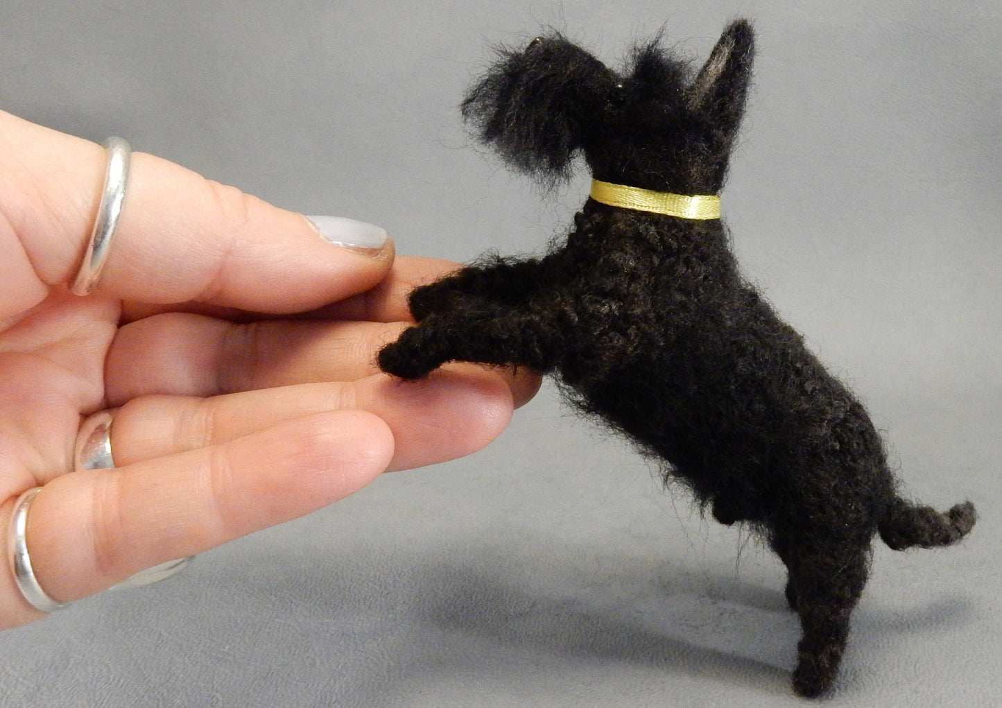 needle-felted dog replica Scottish Terrier