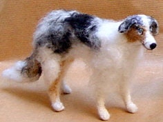 Aussie needle-felted dog miniature