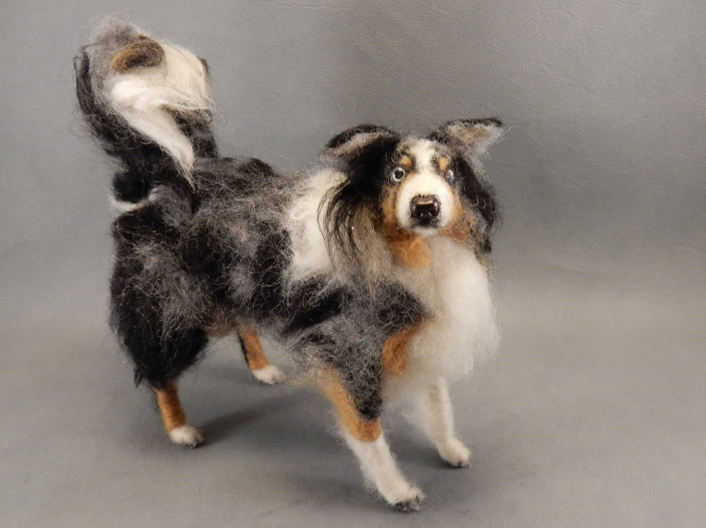 Aussie needle-felted dog miniature