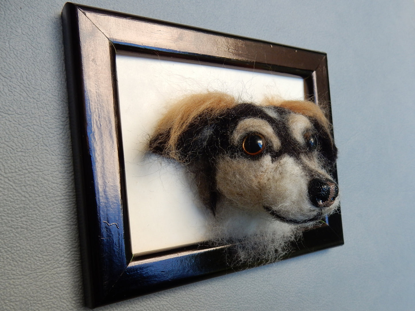 needle felted dog portrait 3d dog art portrait