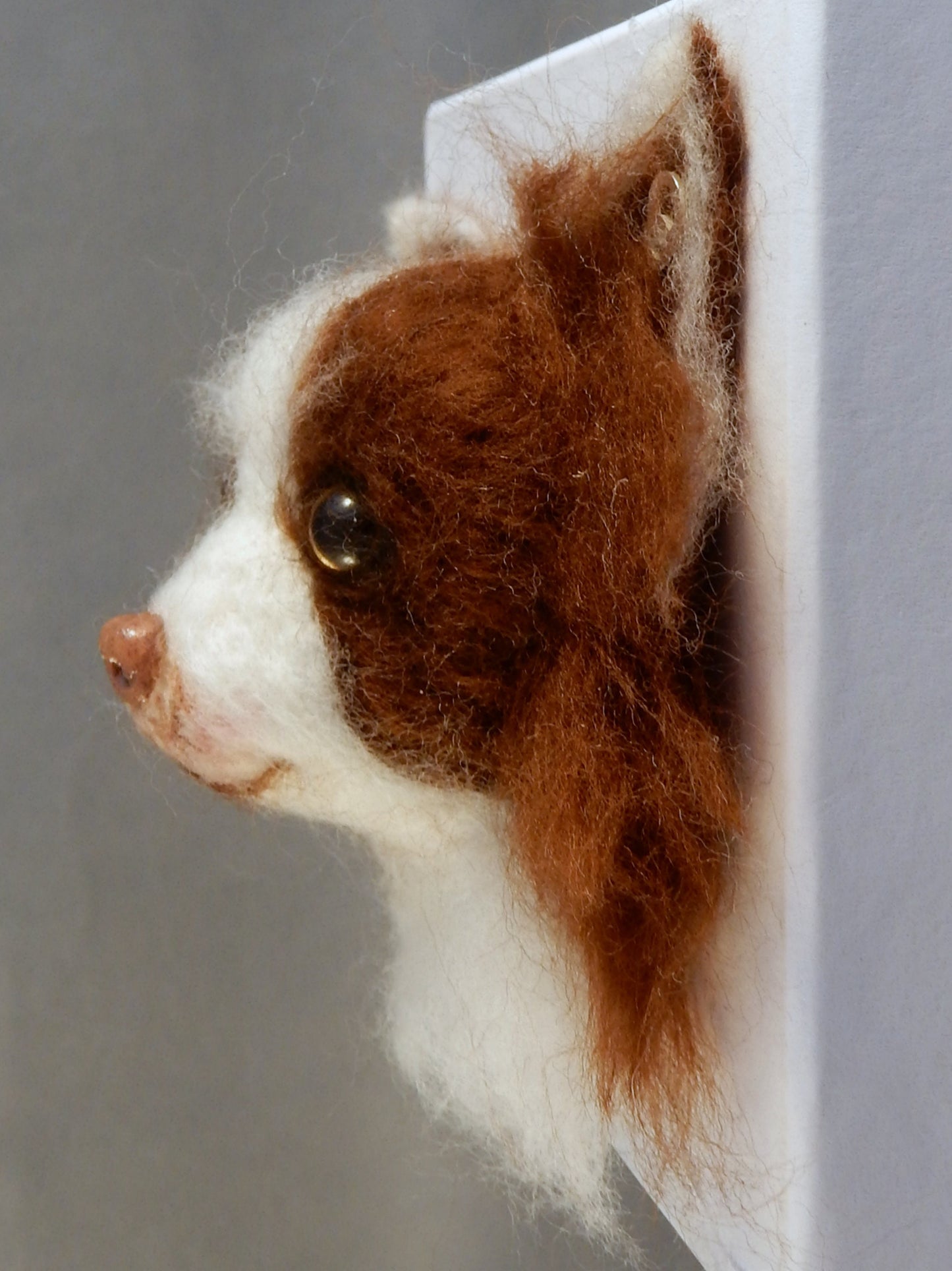 needle felted dog portrait 3d dog art portrait