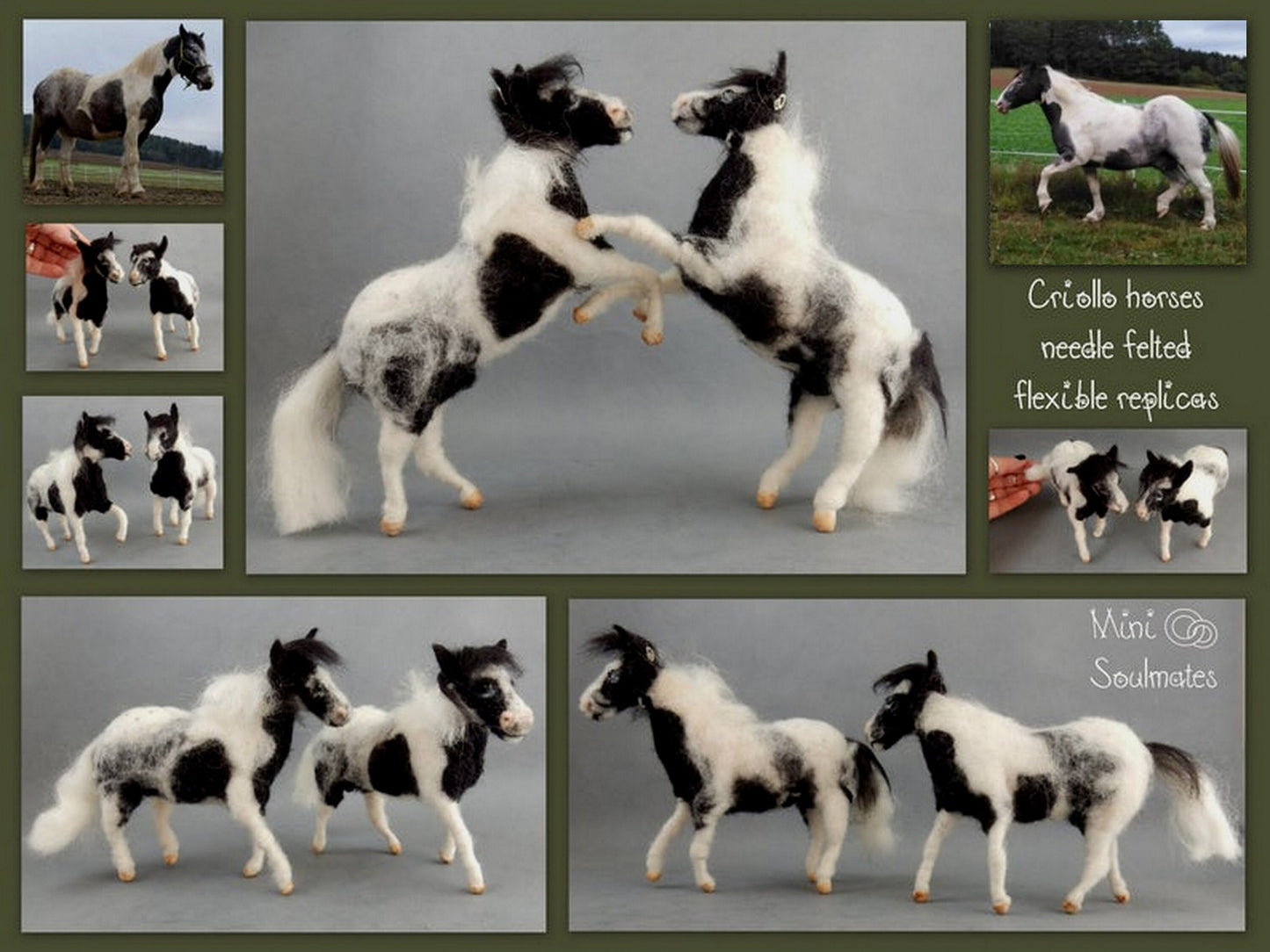 needle-felted horse Criollo miniature