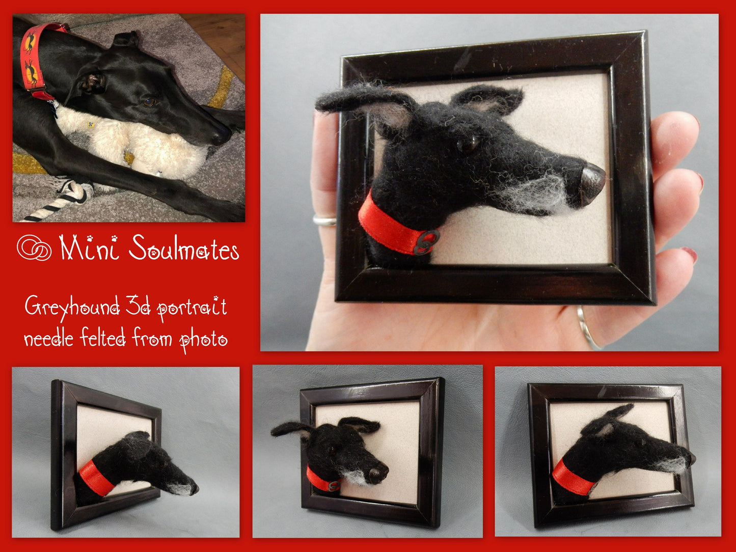needle felted dog portrait 3d dog art portrait
