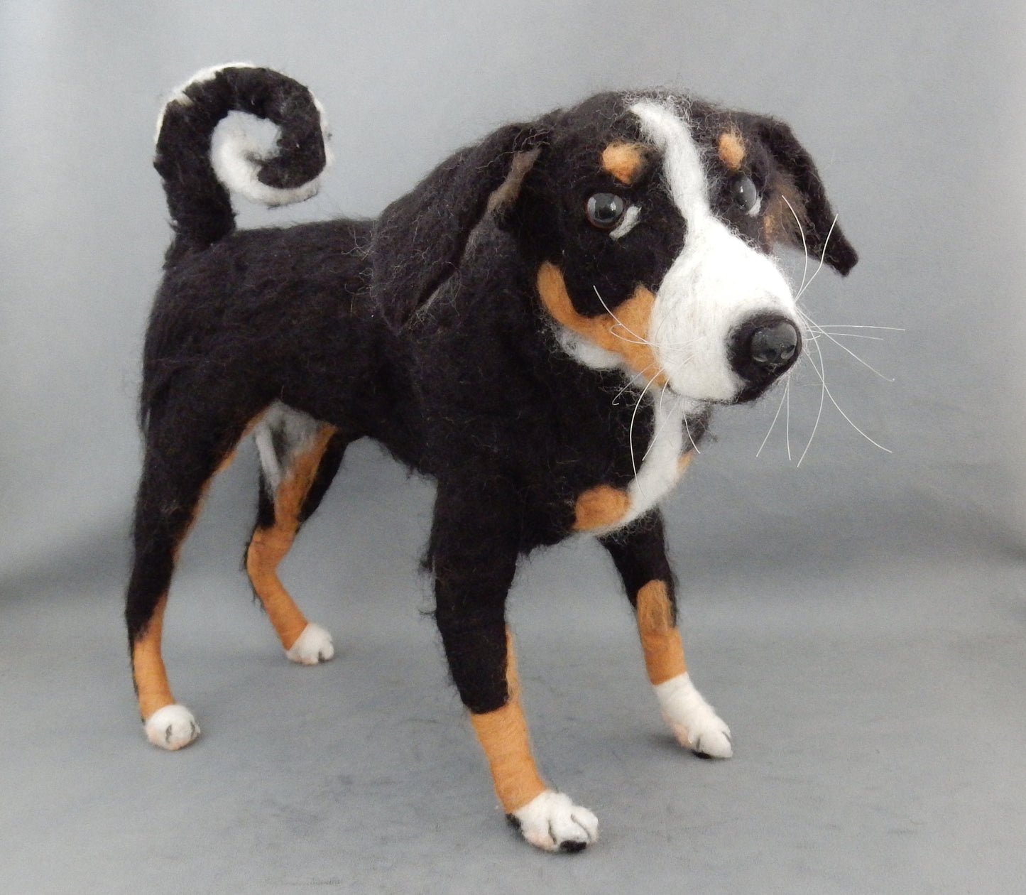Swiss Mountain Dog custom felted dog replica