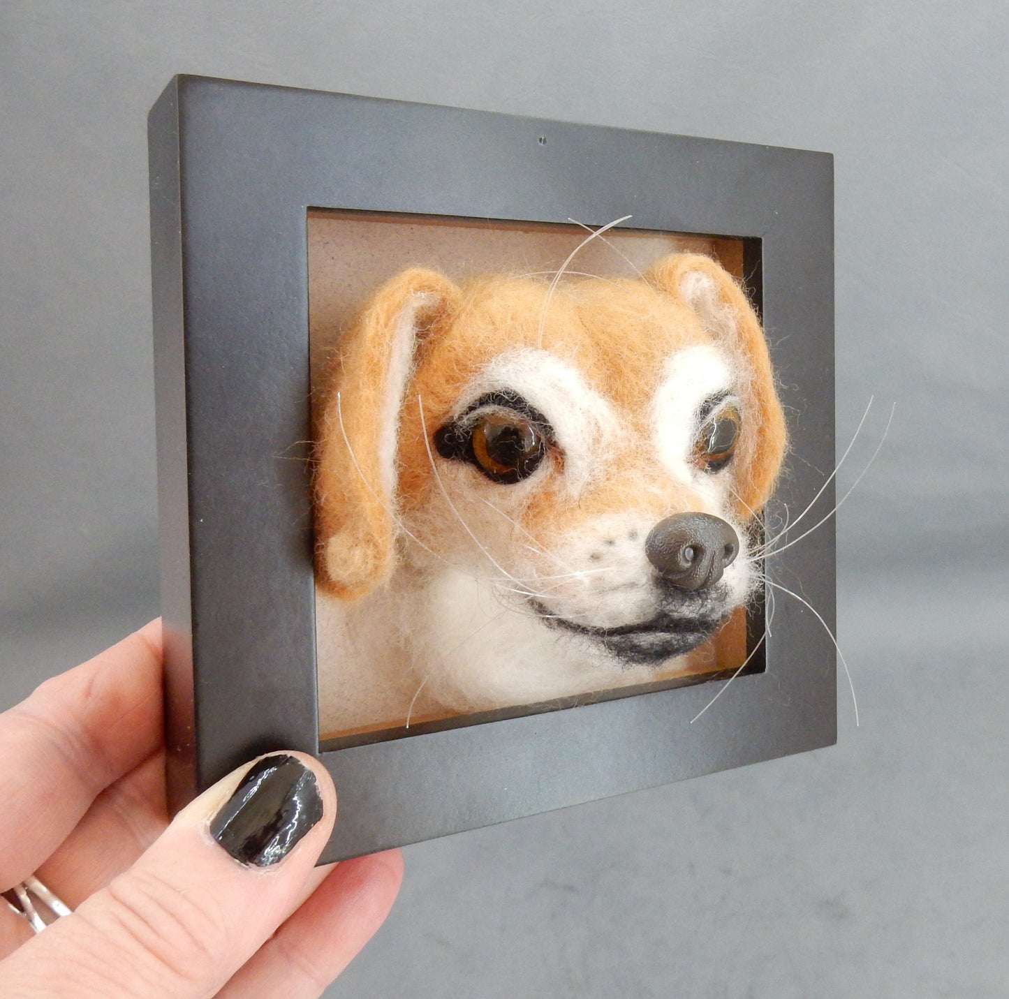 needle felted dog portrait 3d dog art portrait