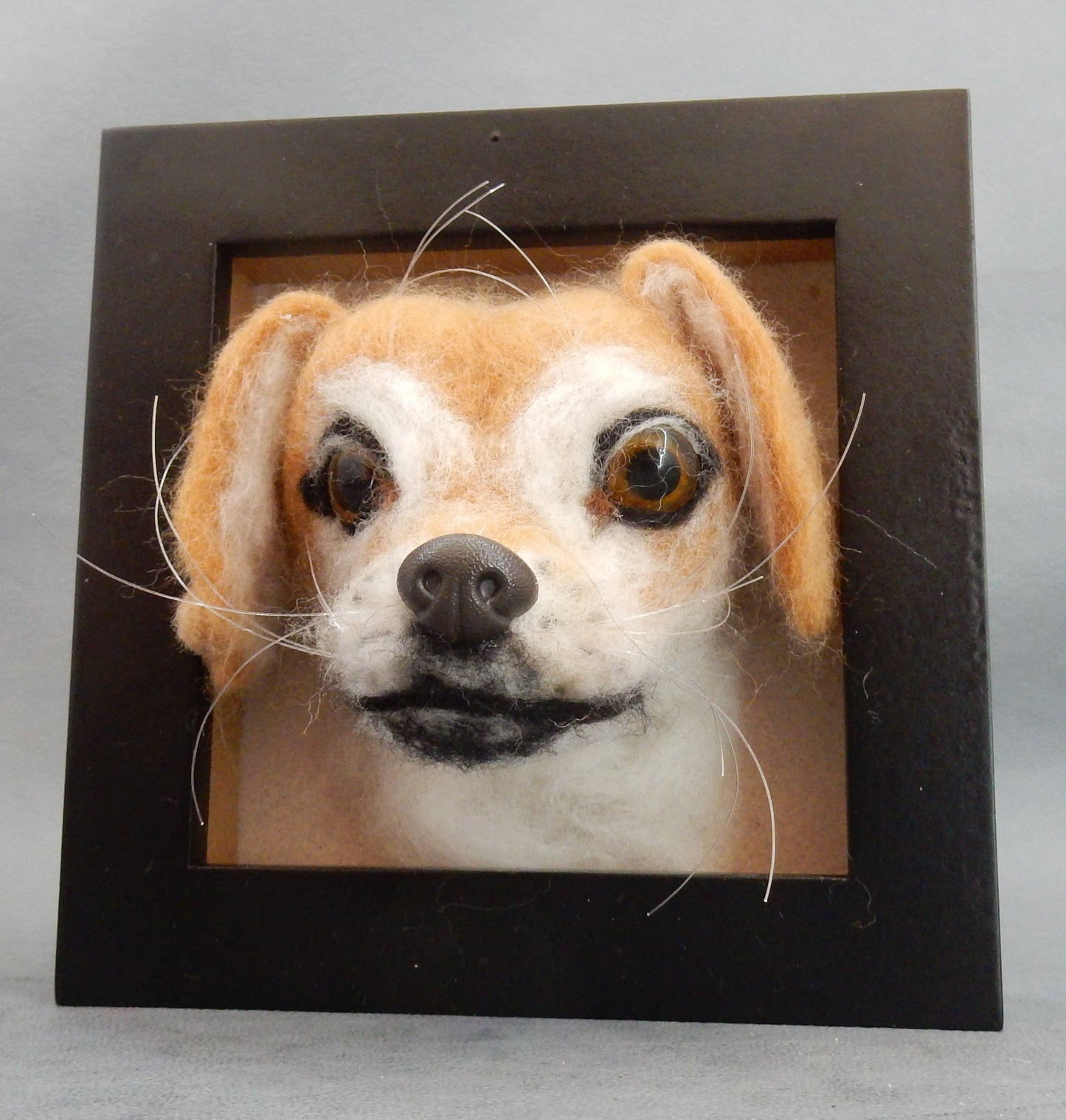 needle felted dog portrait 3d dog art portrait