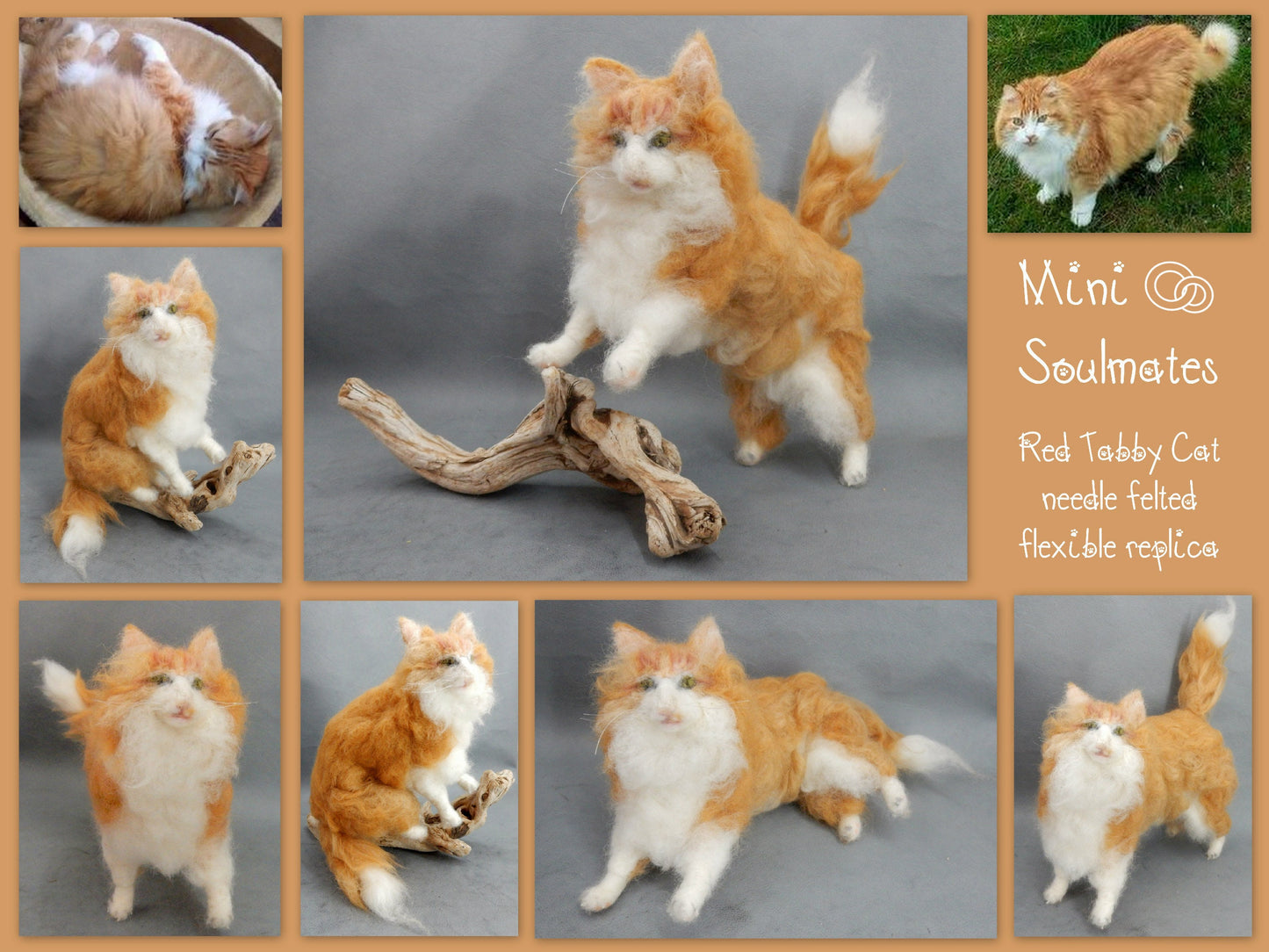 Custom cat replica red tabby cat