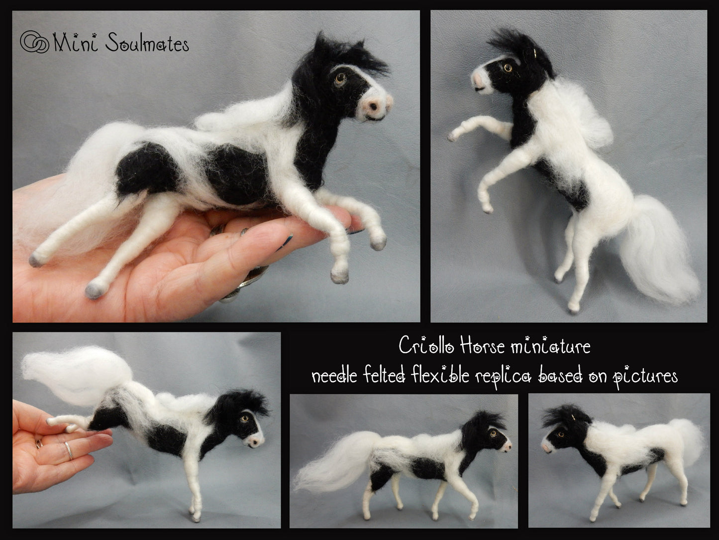 needle-felted horse Criollo miniature