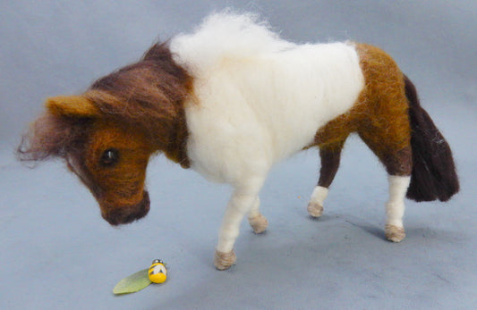 Needle felted Icelandic horse miniature replica