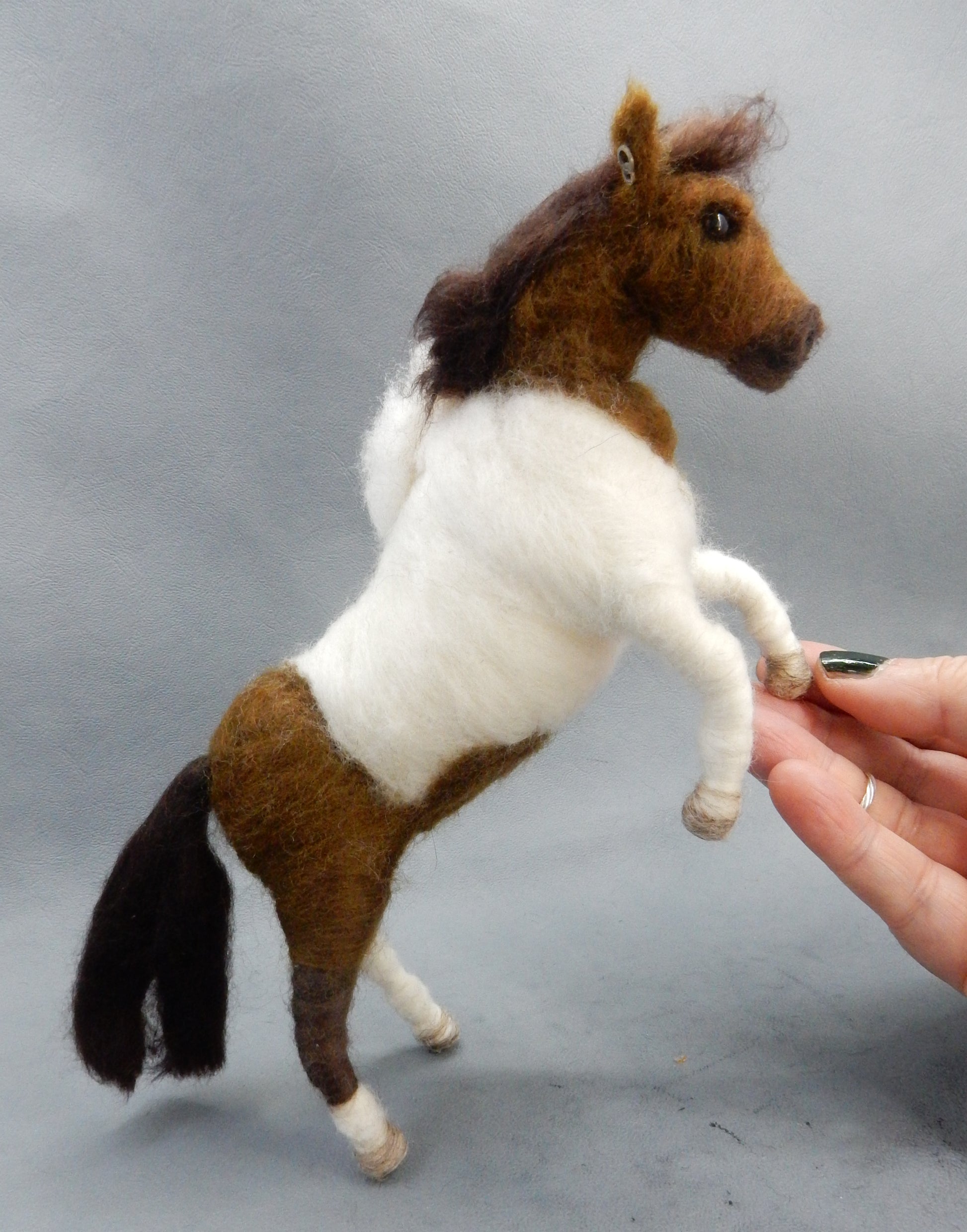 Needle felted Icelandic horse miniature replica