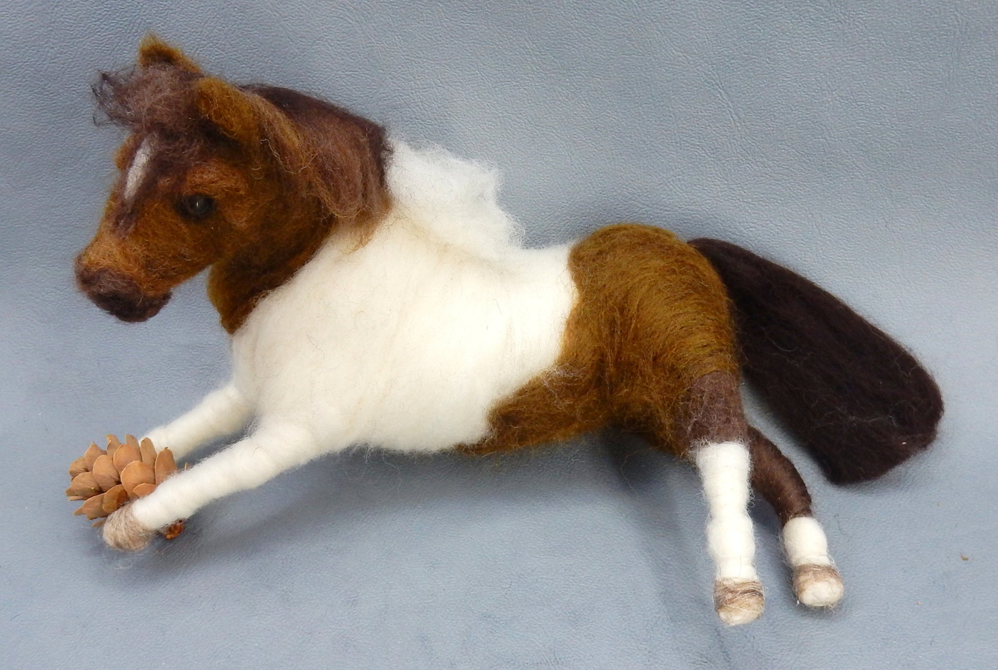 Needle felted Icelandic horse miniature replica