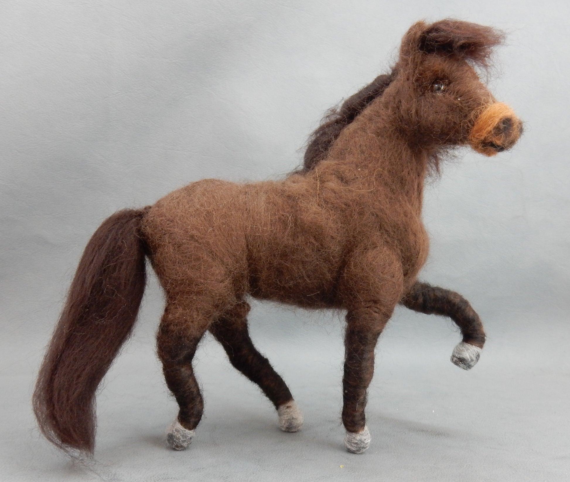 Needle felted Icelandic horse miniature replica