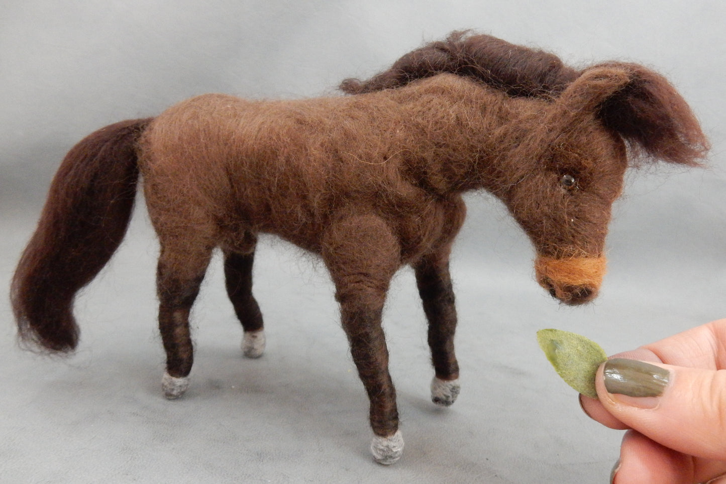 Needle felted Icelandic horse miniature replica