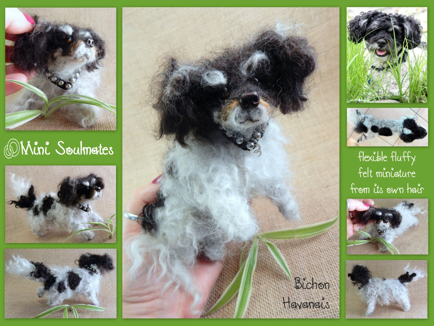 Havanese needle-felted dog miniature custom dog replica