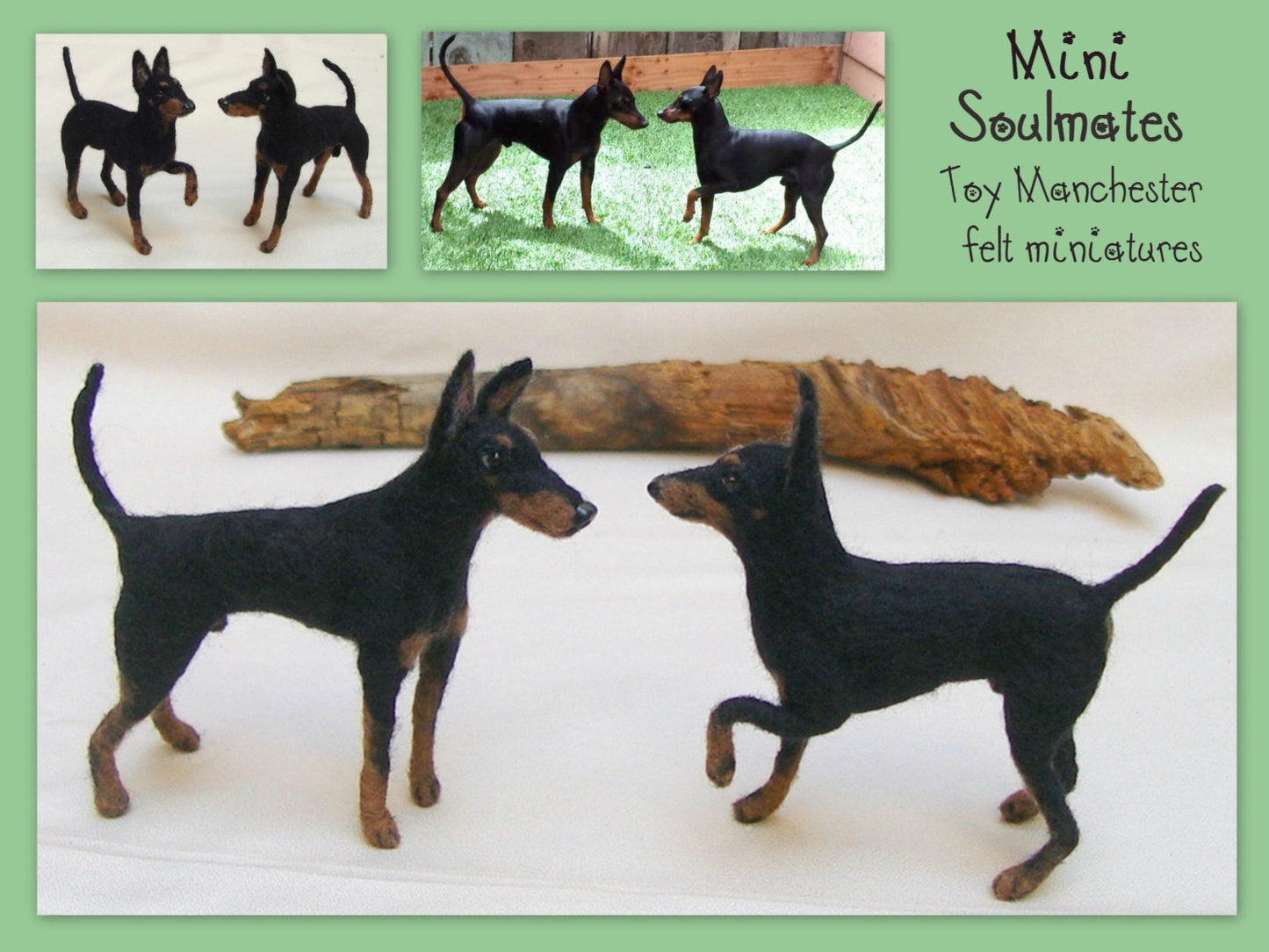 Doberman Pinscher needle-felted dog miniature