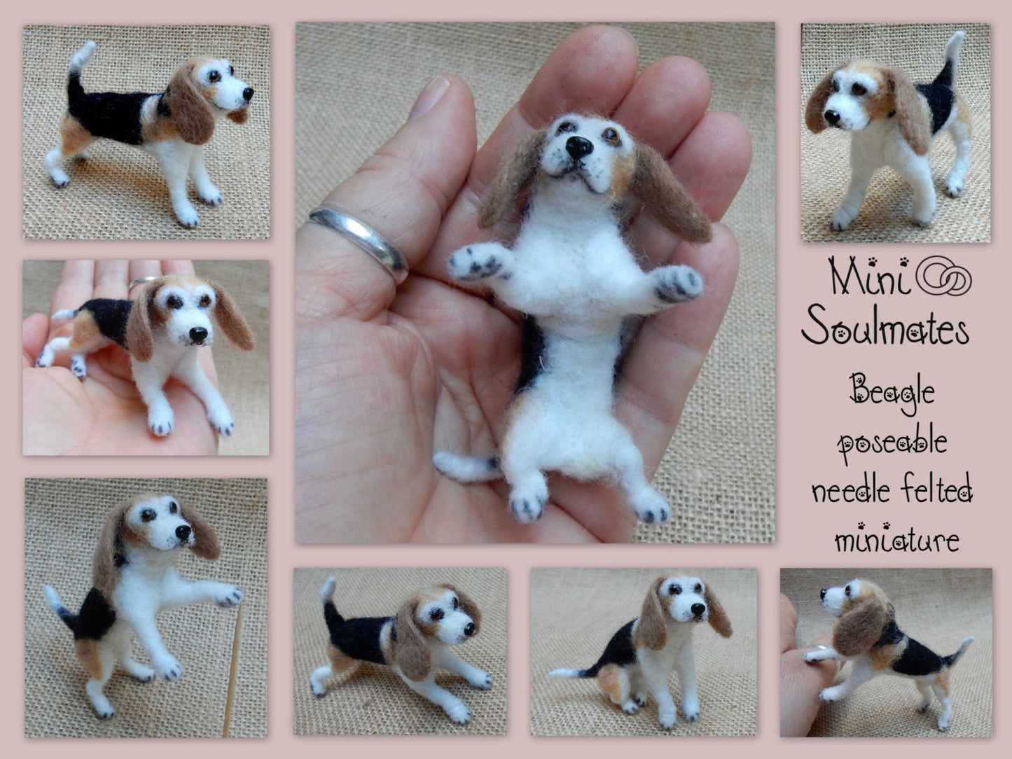 Beagle custom-felted dog custom dog miniature