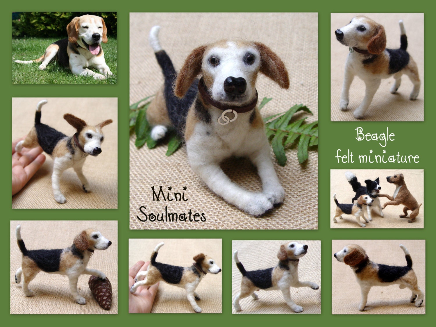 Beagle custom-felted dog custom dog miniature