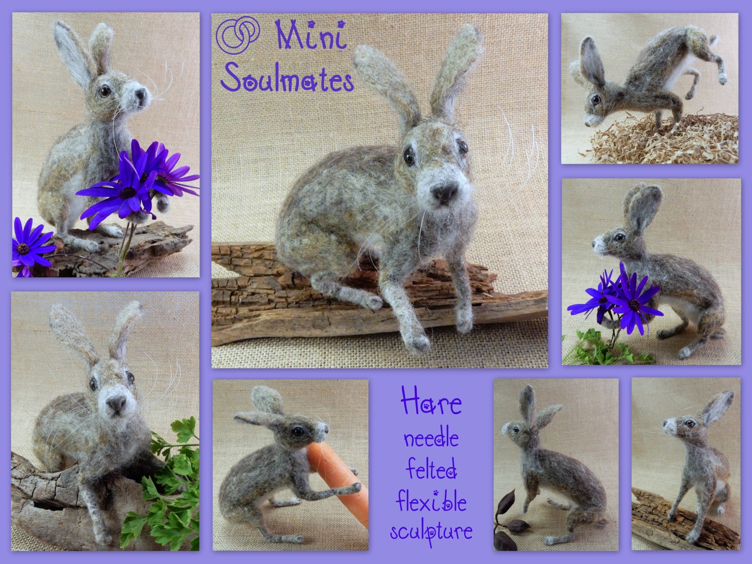 needle-felted hare Easter decoration