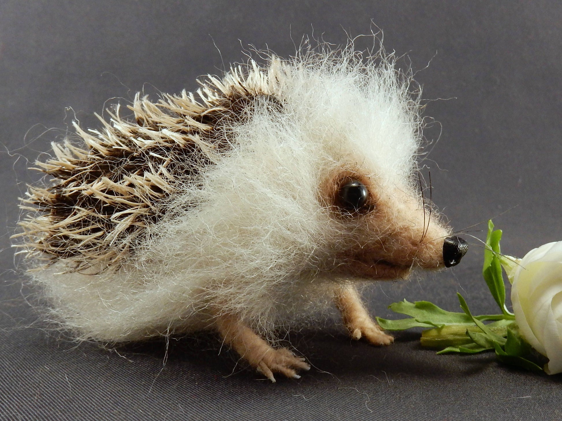 unique hedgehog felting faux taxidermy wool replica