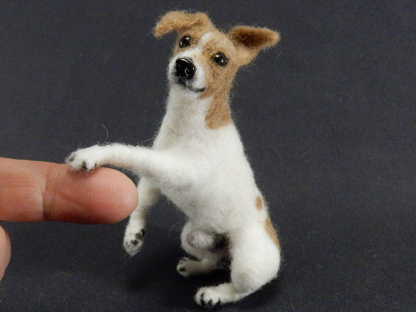 Jack Russell Terrier needle felted dog replica