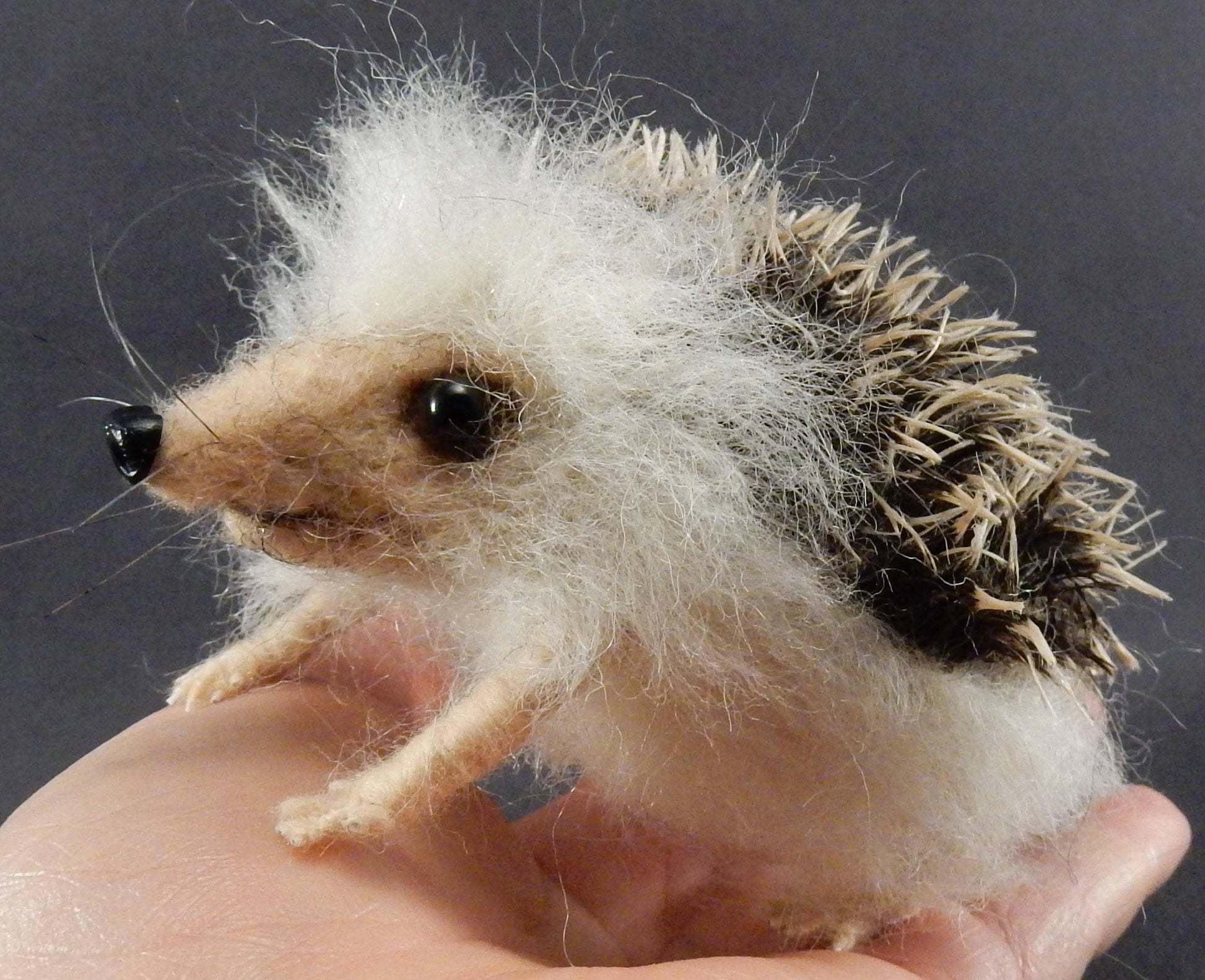 unique hedgehog felting faux taxidermy wool replica