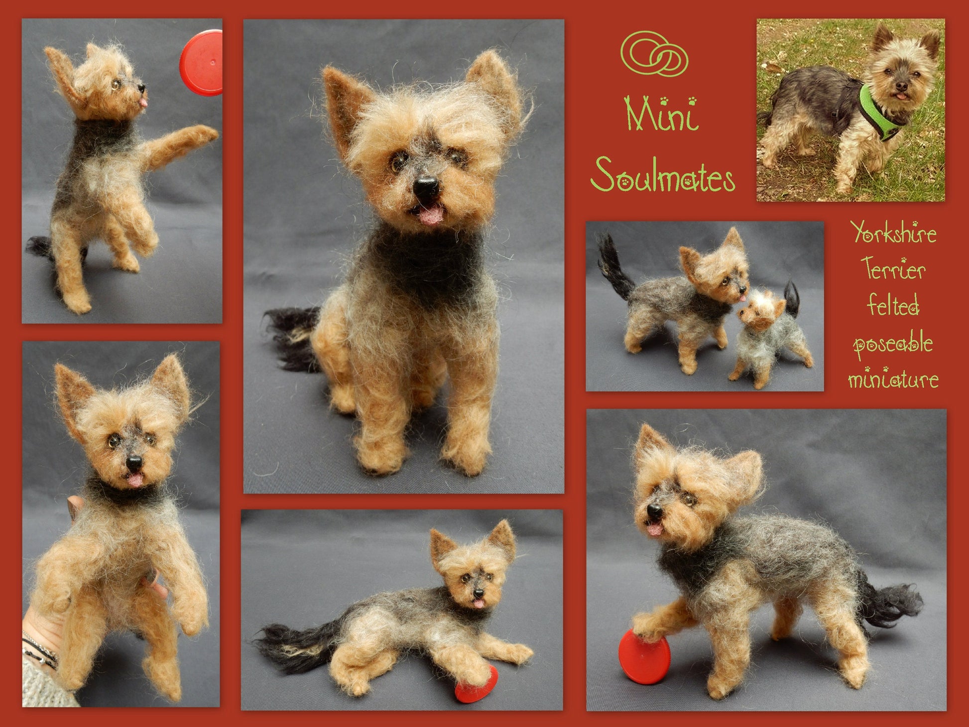 Yorkshire Terrier needle felted dog miniature