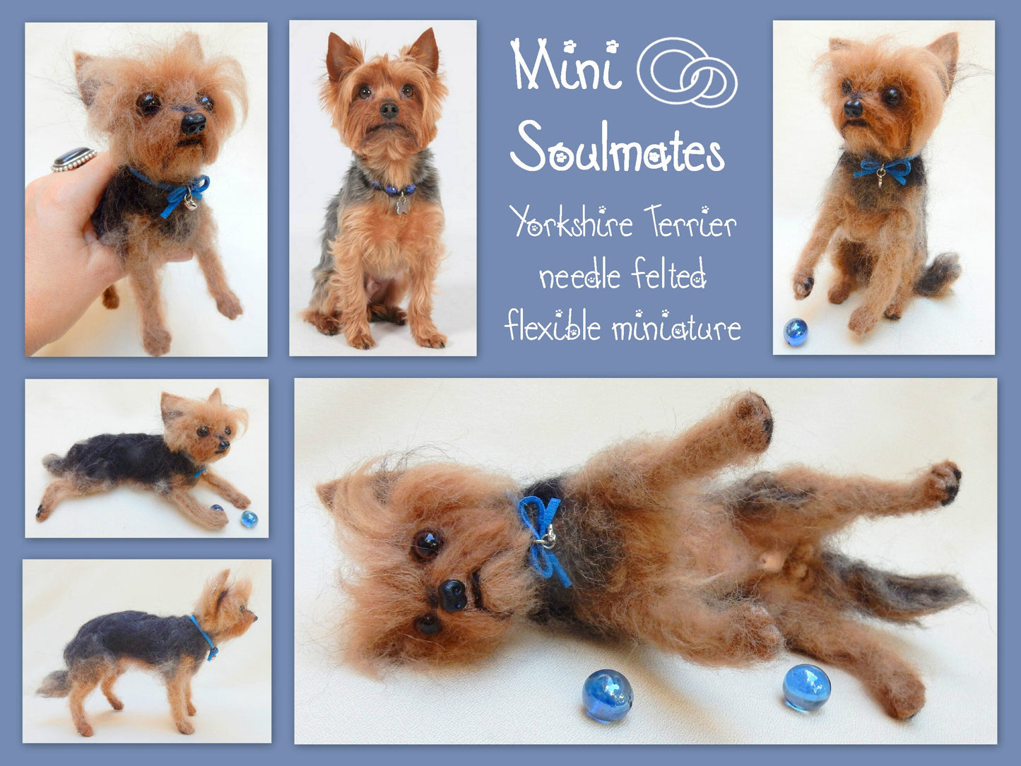 Yorkshire Terrier needle felted dog miniature