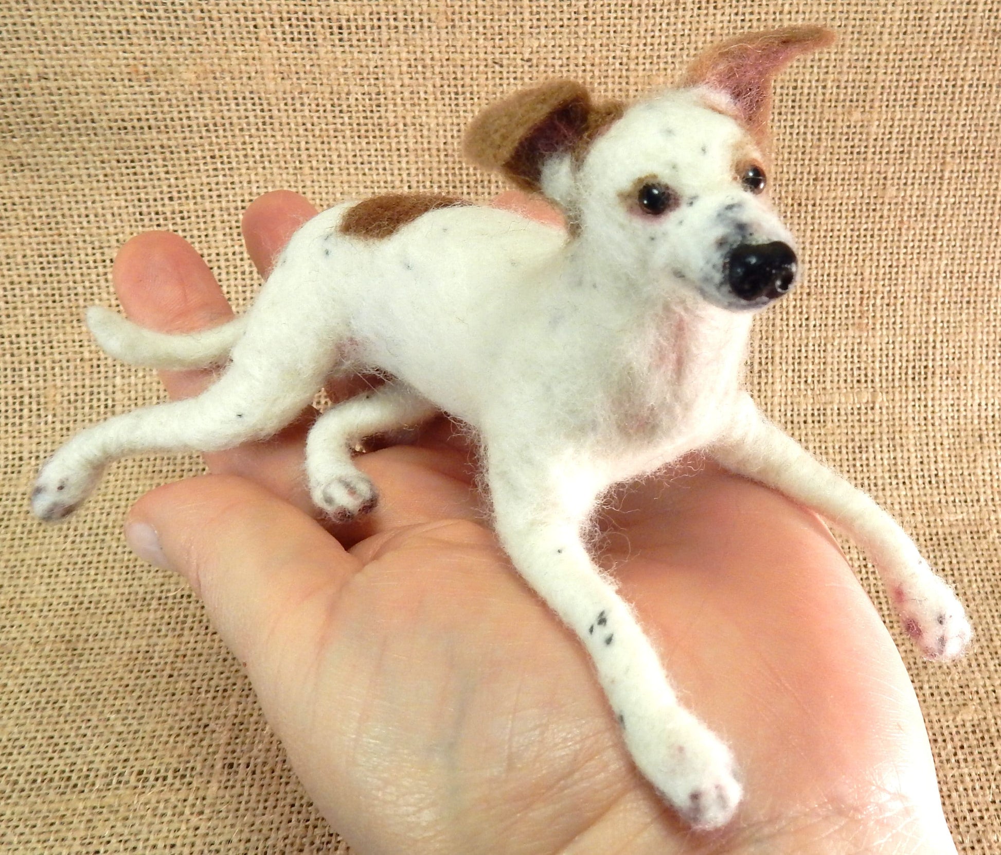 Podenco needle-felt dog miniature look alike keepsake