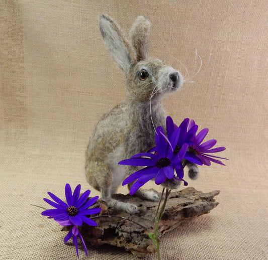 needle-felted hare Easter decoration