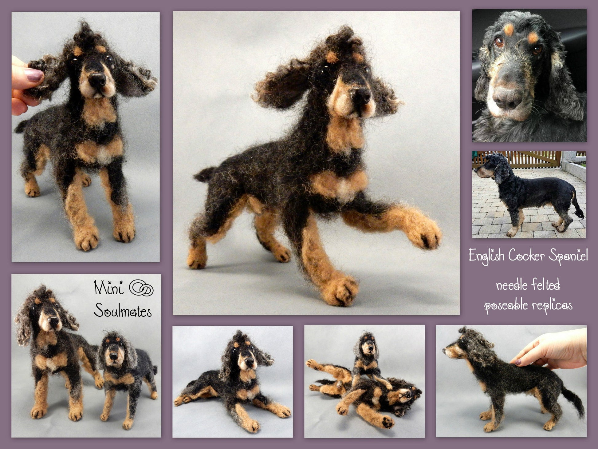 Cocker Spaniel needle felted dog soft sculpture 