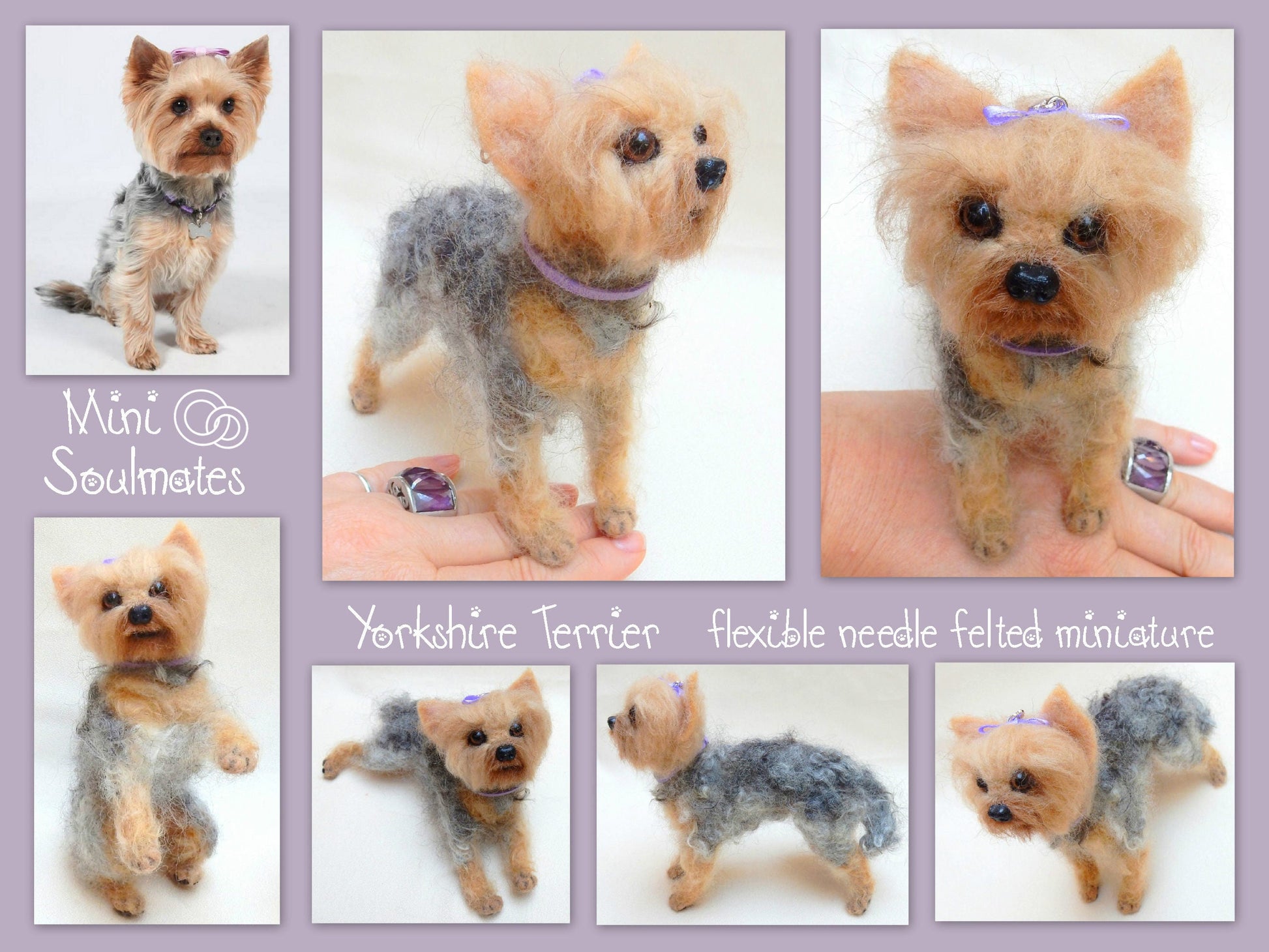 Yorkshire Terrier needle felted dog miniature