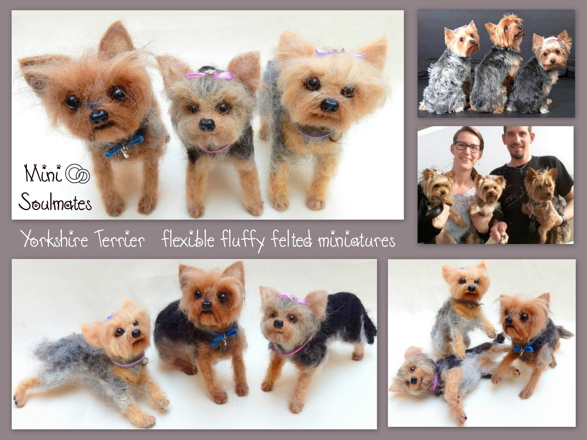 Australian Silly Terrier - Silky Terrier effigy needle-felted dog 