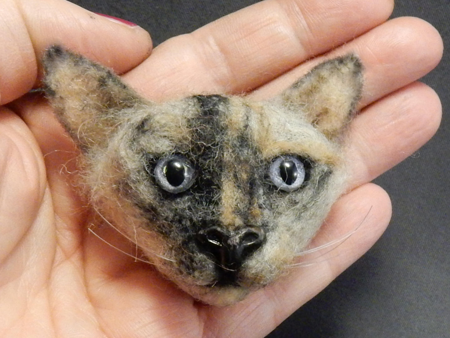 custom cat felt brooch