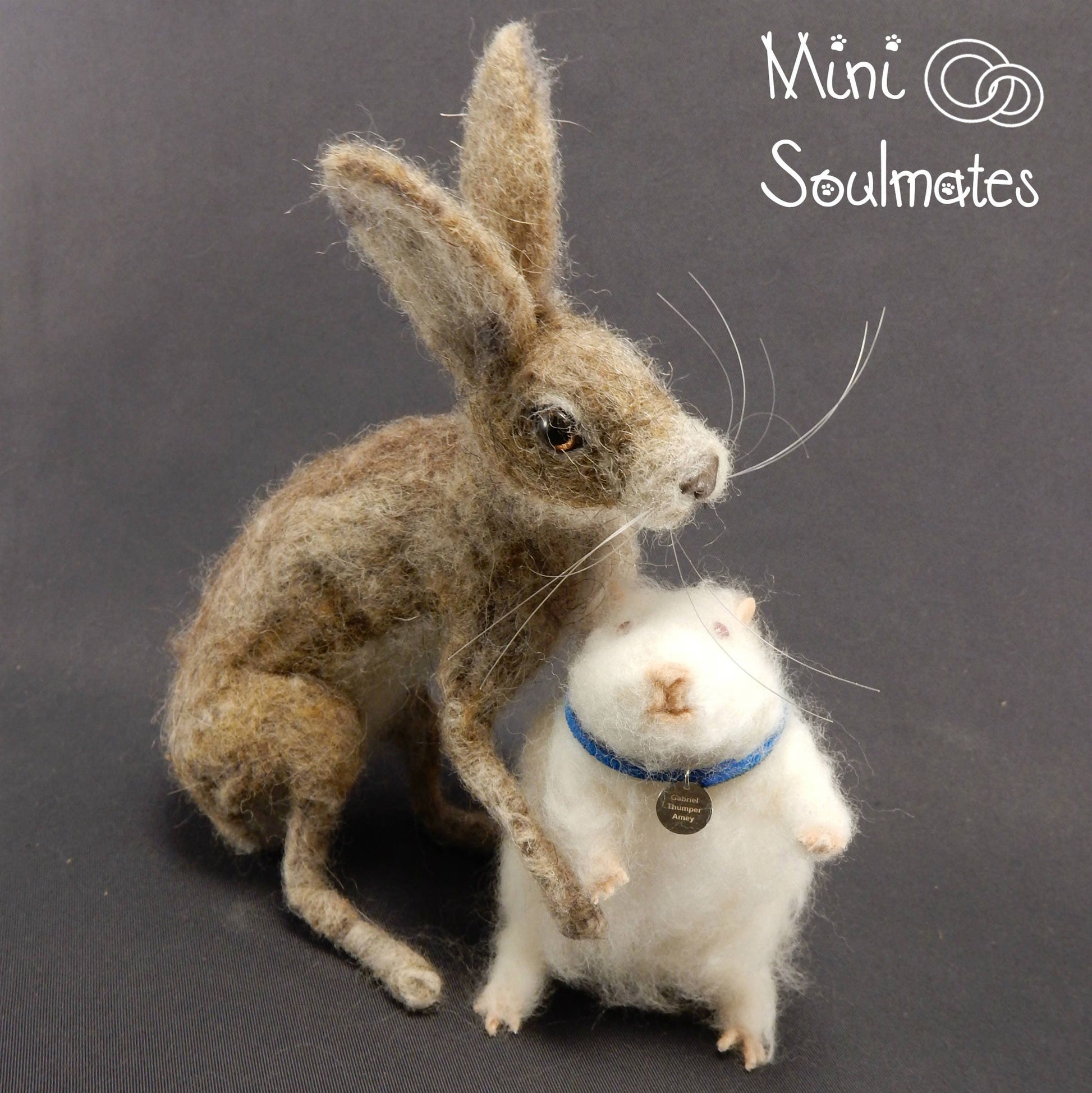 needle-felted hare faux taxidermy