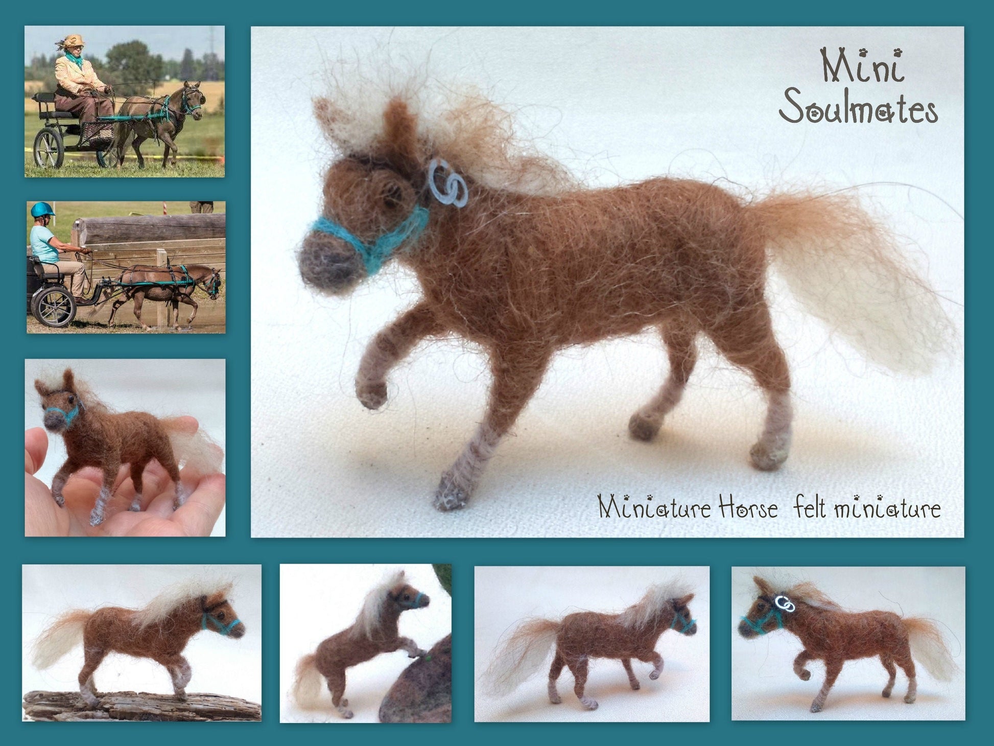 Custom horse lover gift needle felted horse replica