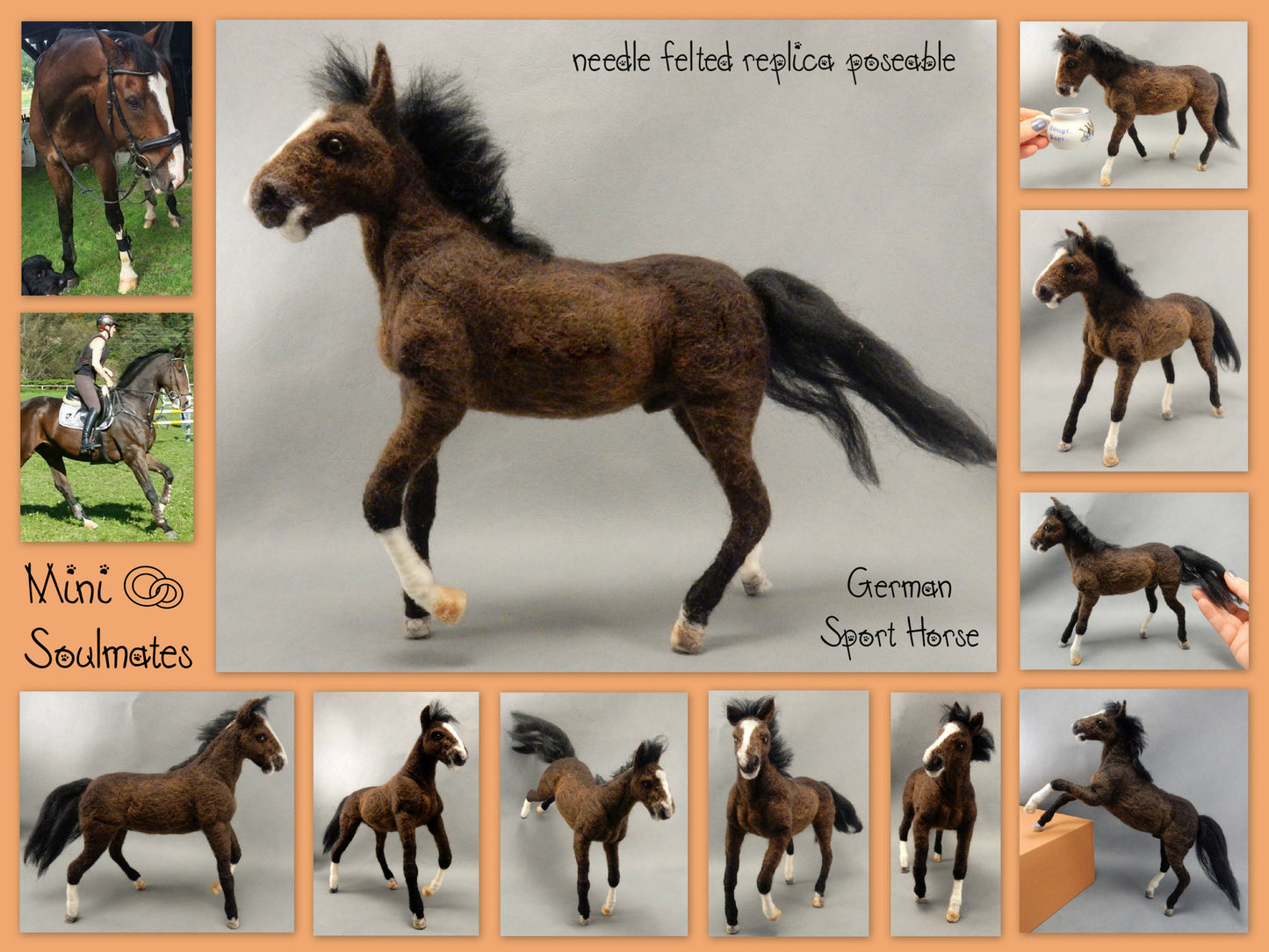 needle-felted horse sculpture