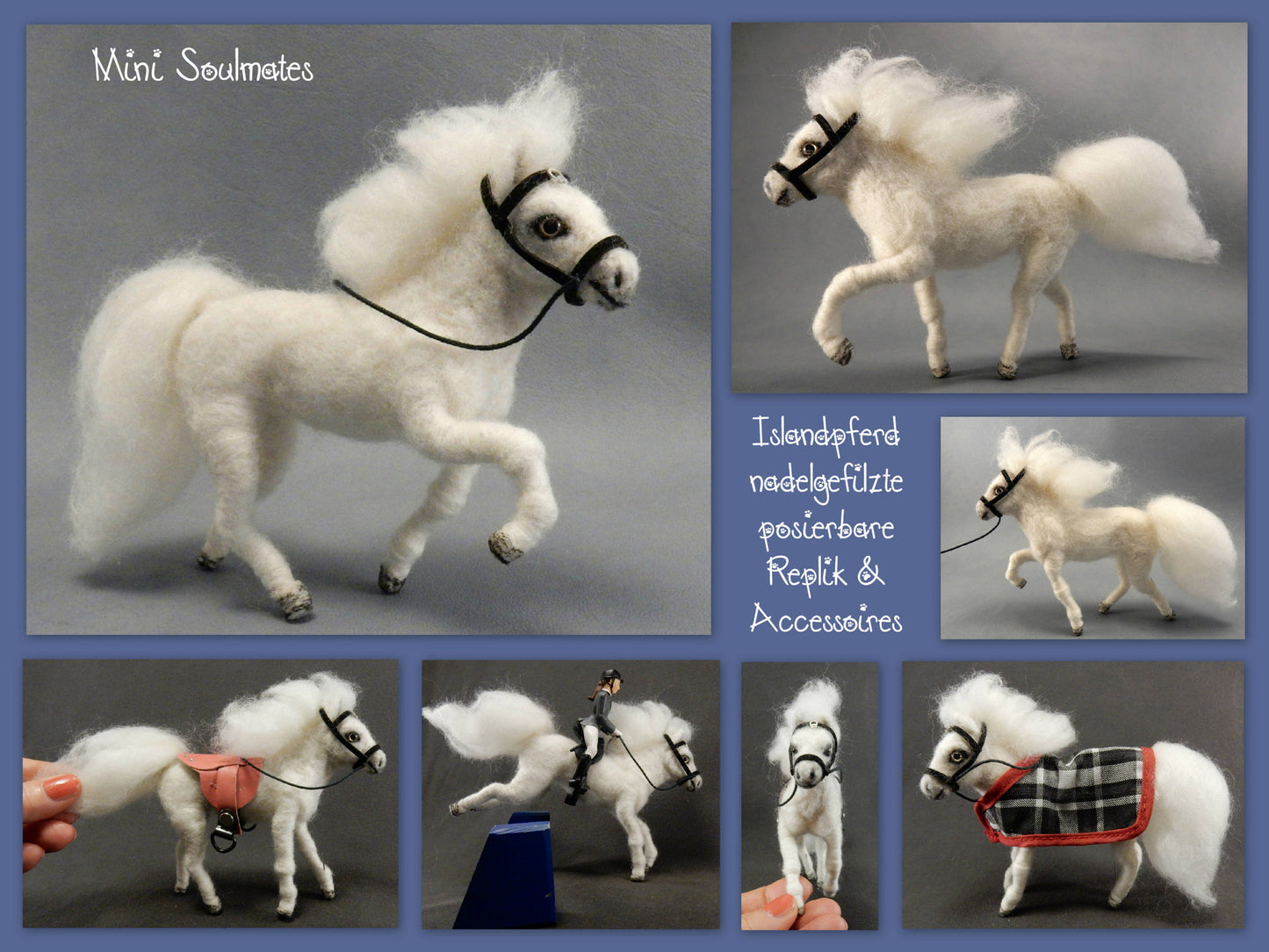 Custom felted horse white horse sculpture