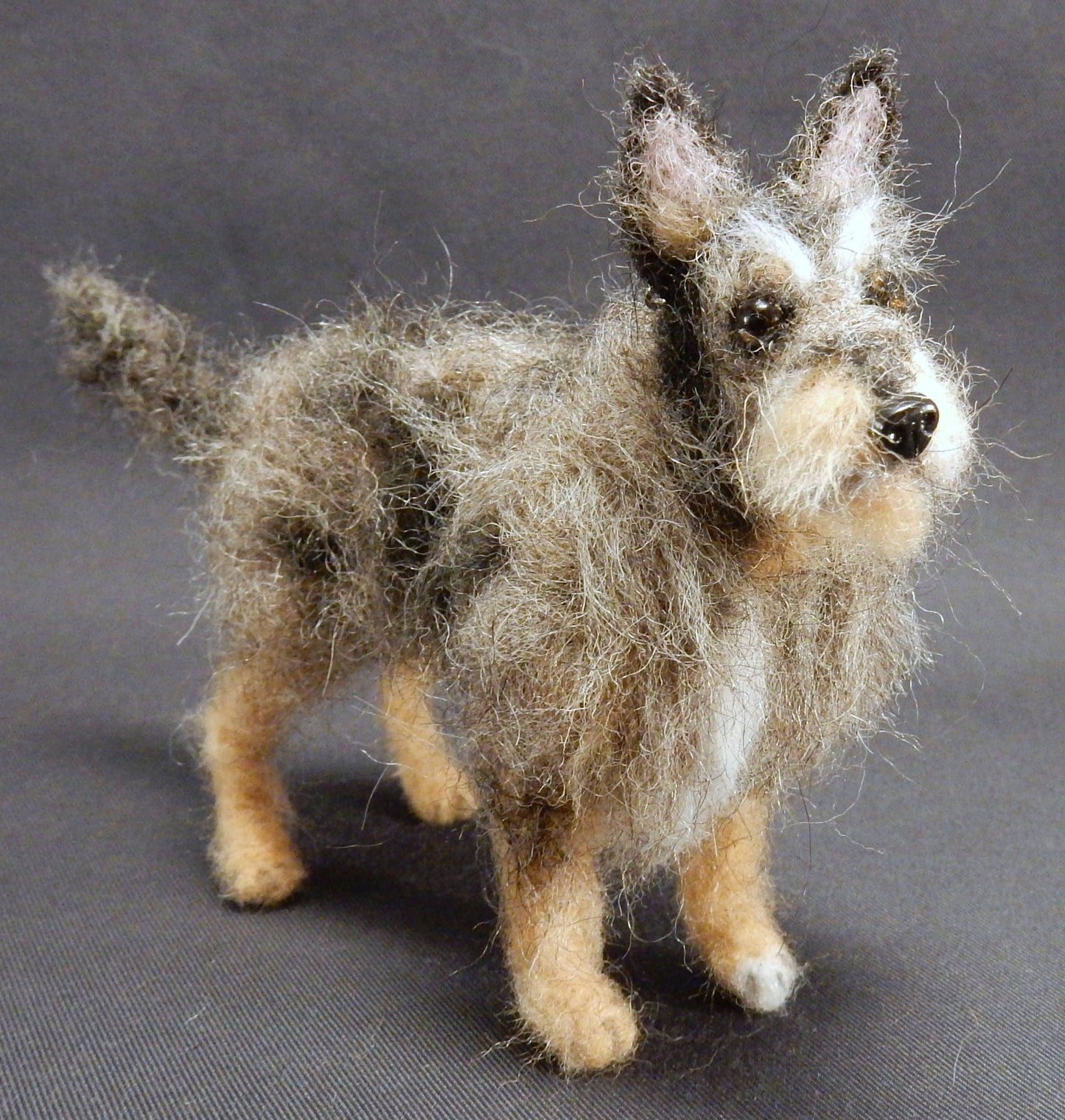 Deerhound needle-felted dog keepsake