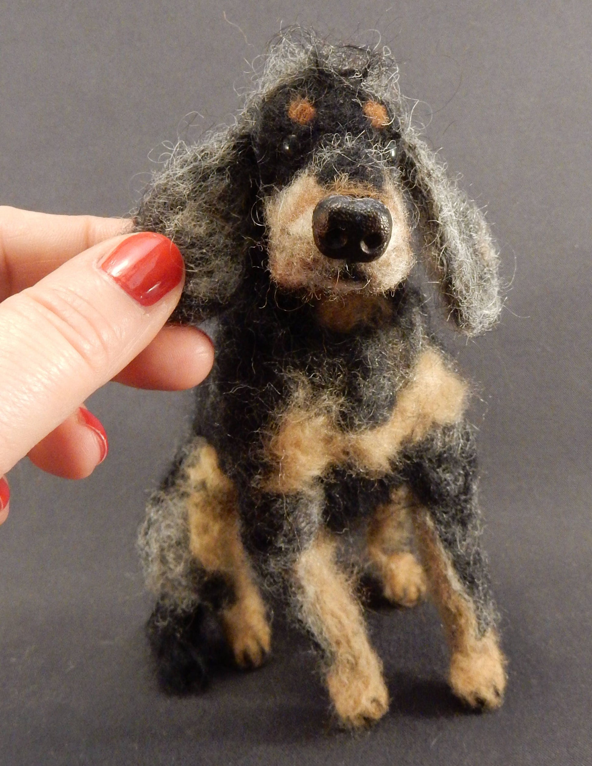 Cocker Spaniel needle felted dog soft sculpture 