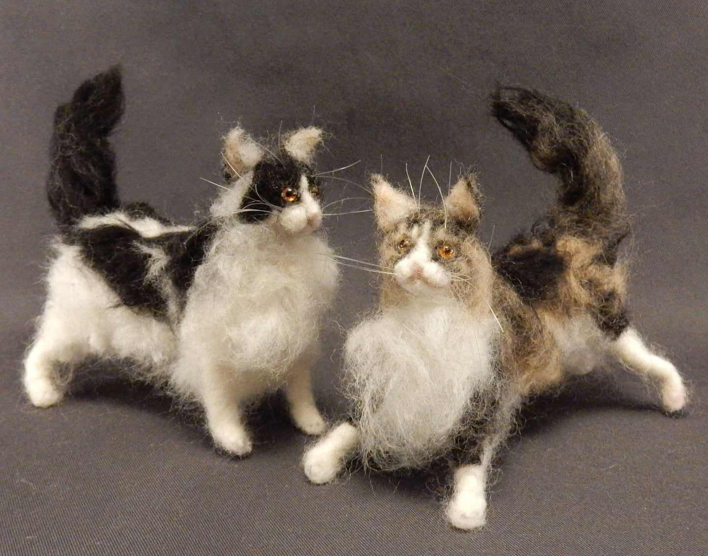 Maine Coon cat needle felted cat miniature custom cat loss memorial co