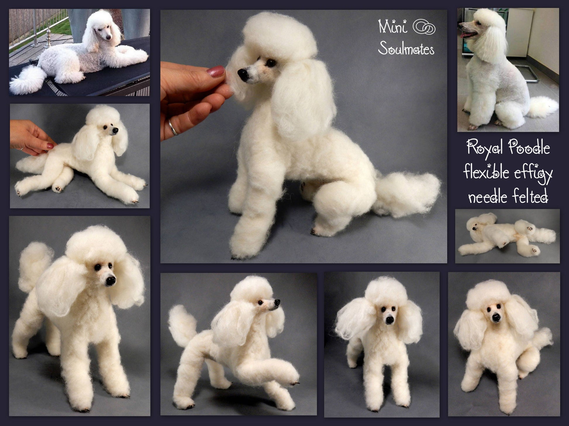 White Poodle mom gift idea custom dog double