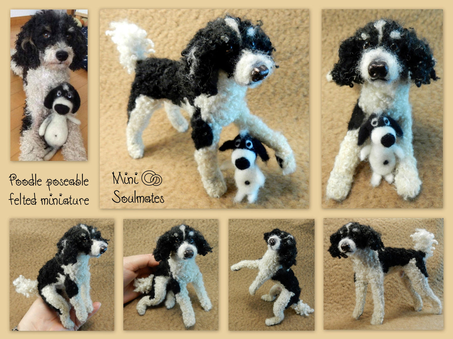 White Poodle mom gift idea custom dog double