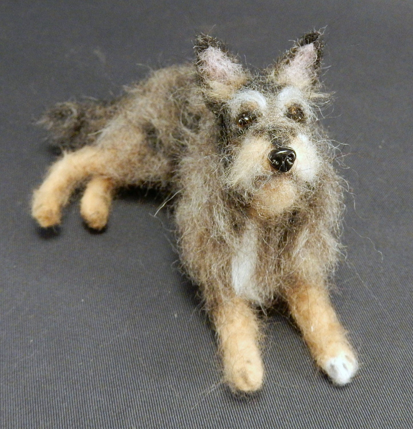 Deerhound needle-felted dog keepsake