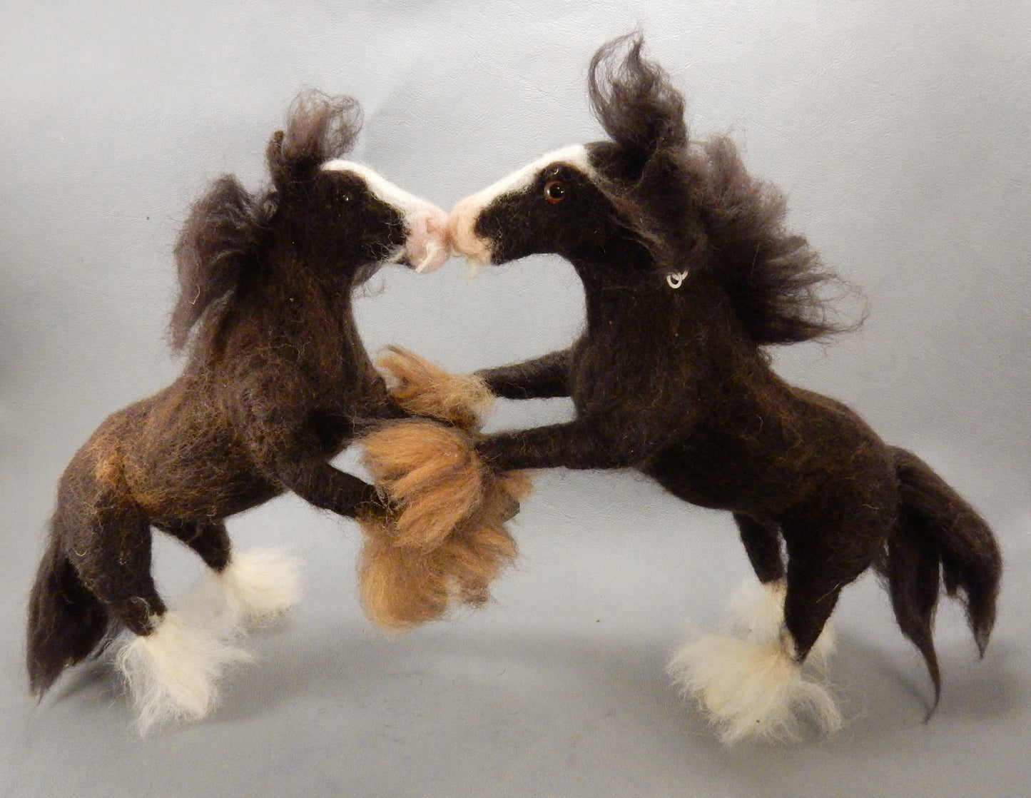 Needle felted horse sculpture Tinker Irish Cob portrait Gypsy horse me