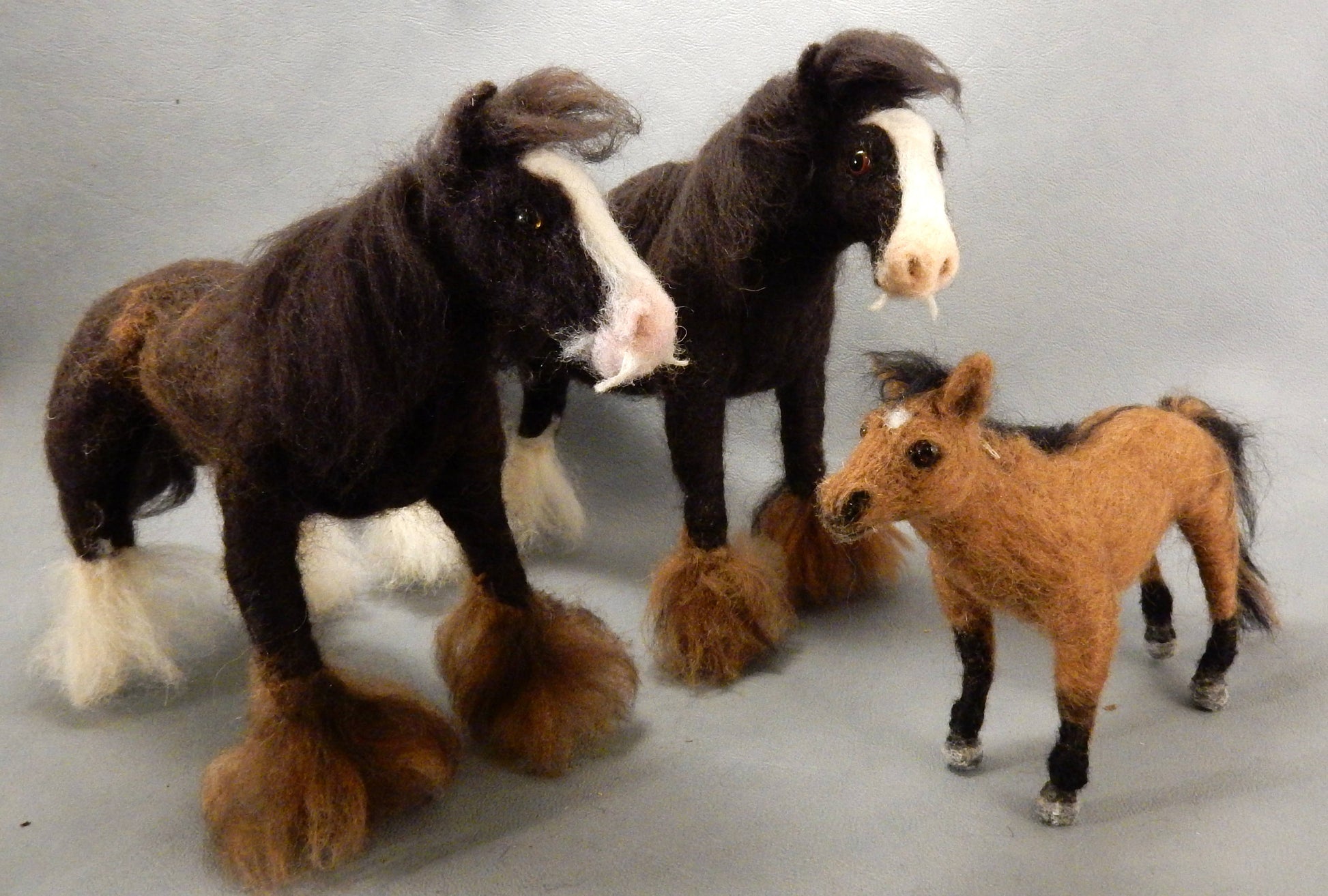 Needle felted horse sculpture Tinker Irish Cob portrait Gypsy horse me